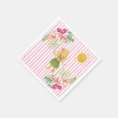 Tiki Luau Party, Hawaii Birthday, Hula Girl  スタンダードカクテルナプキン (角)