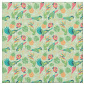 Tiki Parrot ファブリック (クローズアップ)