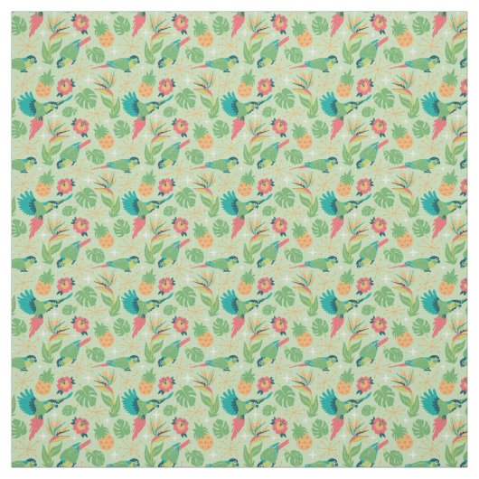 Tiki Parrot ファブリック (見本)