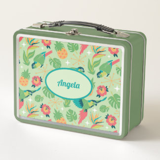 Tiki Parrot Lunchbox メタルランチボックス