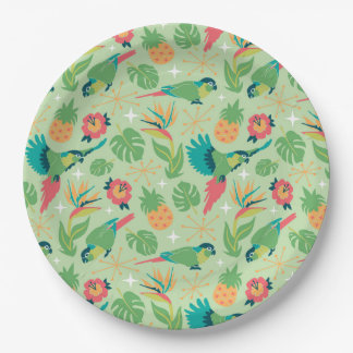 Tiki Parrot Paper Plates ペーパープレート