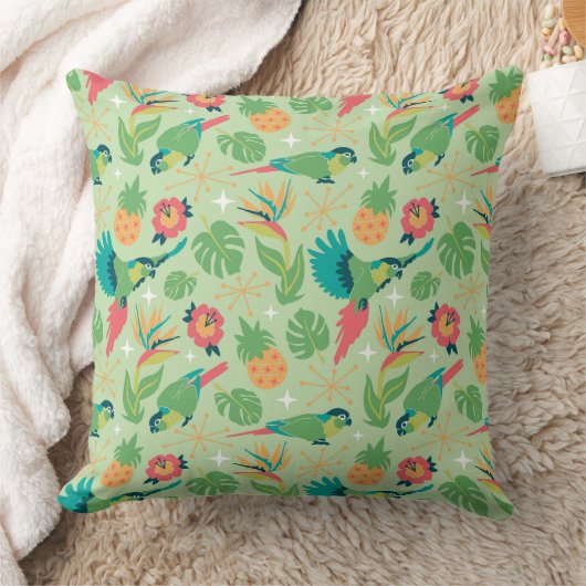 Tiki Parrot Pillow クッション (ブランケット)