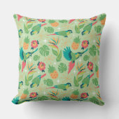 Tiki Parrot Pillow クッション (正面)