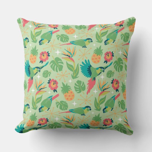 Tiki Parrot Pillow クッション (正面)