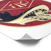 Tiki Surf Shop w/Surfer&Shark on a ポスター (角)