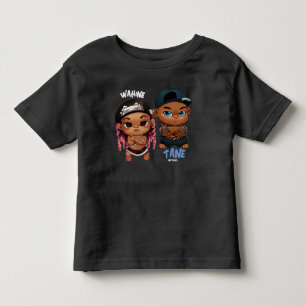 TIKI TOTS TEESの双子のキャラクター トドラーTシャツ