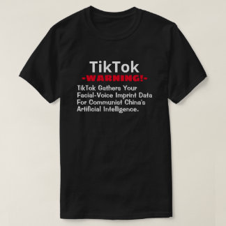 TikTokが顔と音声のデータを収集 Tシャツ