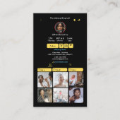 TikTokイエローソーシャルメディアQRコード 名刺 (正面)