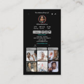 TikTokグレーソーシャルメディアQRコード 名刺 (正面)