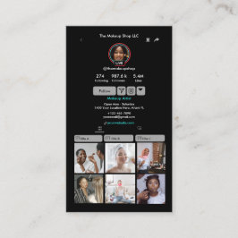 TikTokグレーソーシャルメディアQRコード 名刺