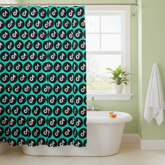 TikTokシャワーカーテン シャワーカーテン