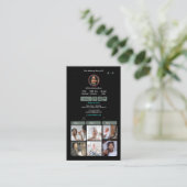 TikTokセージ緑のソーシャルメディアQRコード 名刺 (スタンド正面)