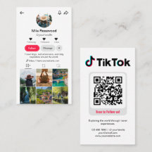 Tiktokプロフィール写真グリッド フォローミーQRコード