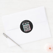 TikTok後を追ソーシャルメディQRコードの使用 ラウンドシール (封筒)