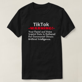 TikTok、コミューント中国が顔/声Tを収集 Tシャツ