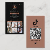 TikTok テラコッタ | QR 名刺 (正面/裏面)