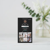 TikTok ブラック ソーシャルメディア QR コード 名刺 (スタンド正面)