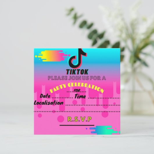 tiktok 招待状 (スタンド正面)