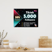 Tiktok 5.000フォロワー | Tiktokフ買ロ信者 ポスター (キッチン)