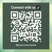 Tiktok Connect With Us Qrコードフォレストグリーン ウィンドウサイン (シート3)