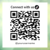 Tiktok Connect With Us Qrコードホワイト ウィンドウサイン (シート3)