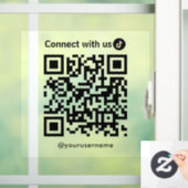Tiktok Connect With Us Qrコードミニマルモダンリスト ウィンドウサイン (ホーム)