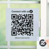 Tiktok Connect With Us Qr Code Soft Navy ウィンドウサイン (ホーム)