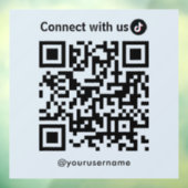 Tiktok Connect With Us Qr Code Soft Navy ウィンドウサイン (シート3)