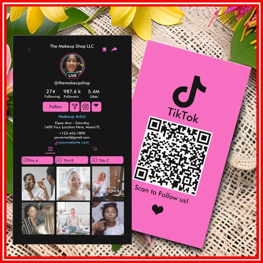 TikTok QRコードでつながる 名刺