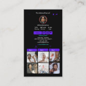 TikTok VioletソーシャルメディアQRコード 名刺 (正面)