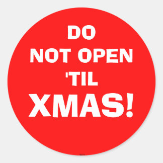 TILを開けないで、クリスマス!-シール ラウンドシール