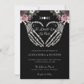 Til死の水の色のスケルトン手ゴシック結婚ズ 招待状 (正面)