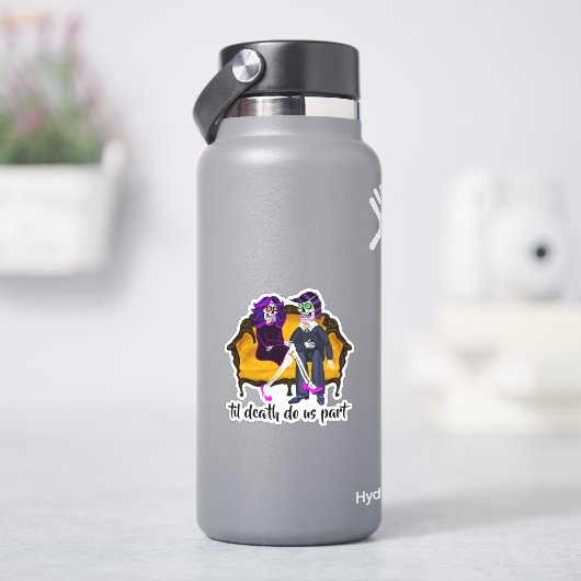 Til死は私たちパートモダンヴィンテージ砂糖スカル シール (HydroFlask)