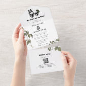 Til Deathゴシックハートフローラ結婚スカル オールインワン招待状 (貼ってはがせる)