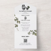 Til Deathゴシックハートフローラ結婚スカル オールインワン招待状 (内側)