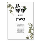 Til Deathゴシックハートフローラ結婚スカル テーブルナンバー (裏面)