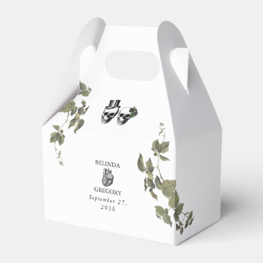 Til Deathゴシックハートフローラ結婚スカル フェイバーボックス (正面サイド)