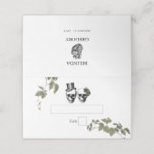 Til Deathゴシックハートフローラ結婚スカル プレイスカード (外部開封)