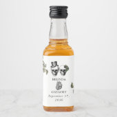 Til Deathゴシックハートフローラ結婚スカル リキュールボトルラベル (正面)