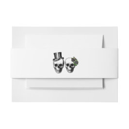 Til Deathゴシックハートフローラ結婚スカル 招待状ベリーバンド