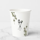 Til Deathゴシックハートフローラ結婚スカル 紙コップ (裏面)