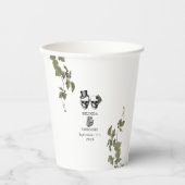 Til Deathゴシックハートフローラ結婚スカル 紙コップ (正面)