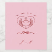 TIL DEATH私たちは部分的なピンクのワインラベル ワインラベル (シングルラベル)