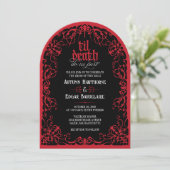 Til Death ゴシックアーチ ウェディングインビテーション 招待状 (スタンド正面)
