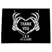 Til Death Black's 結婚 Thank You ラージペーパーバッグ (正面)