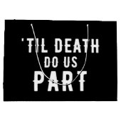 Til Death Black's 結婚 Thank You ラージペーパーバッグ (裏面)