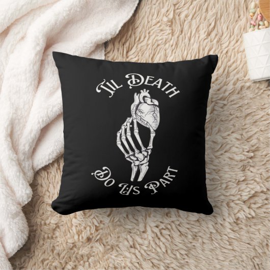 Til Death Do私たちパーツ骨格手の保持Anatomi クッション (ブランケット)