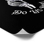 Til Death Do私たちパーツ骨格手の保持Anatomi ポスター (角)