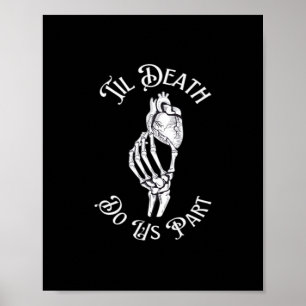 Til Death Do私たちパーツ骨格手の保持Anatomi ポスター