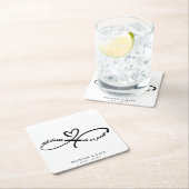 Til Death Do Usパーツインフィニティシンボルハート結婚ズ スクエアペーパーコースター (インサイチュ)